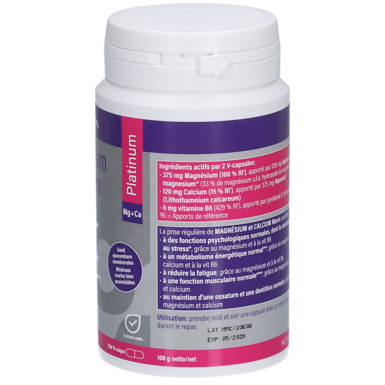 MannaVital Mariene Magnesium + Calcium Platinum