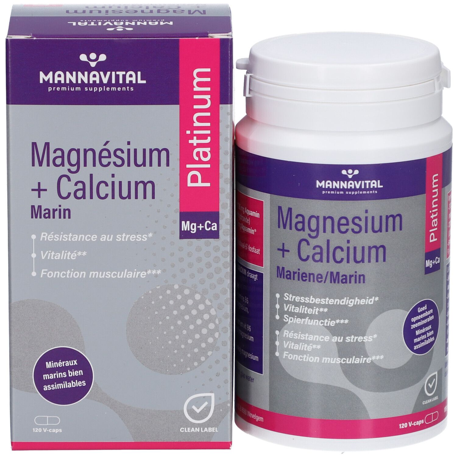 MannaVital Magnésium marin + Calcium Platinum