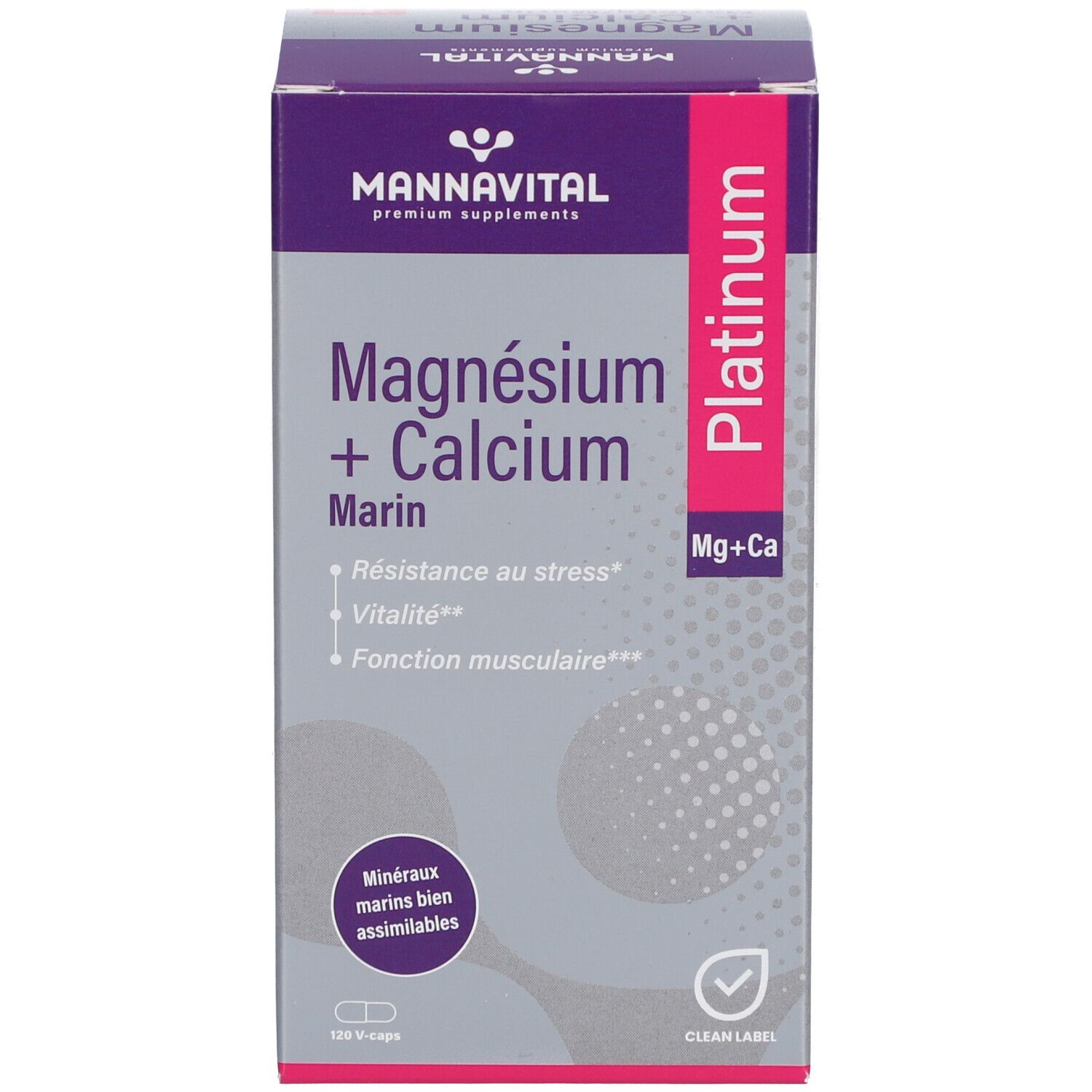 MannaVital Magnésium marin + Calcium Platinum