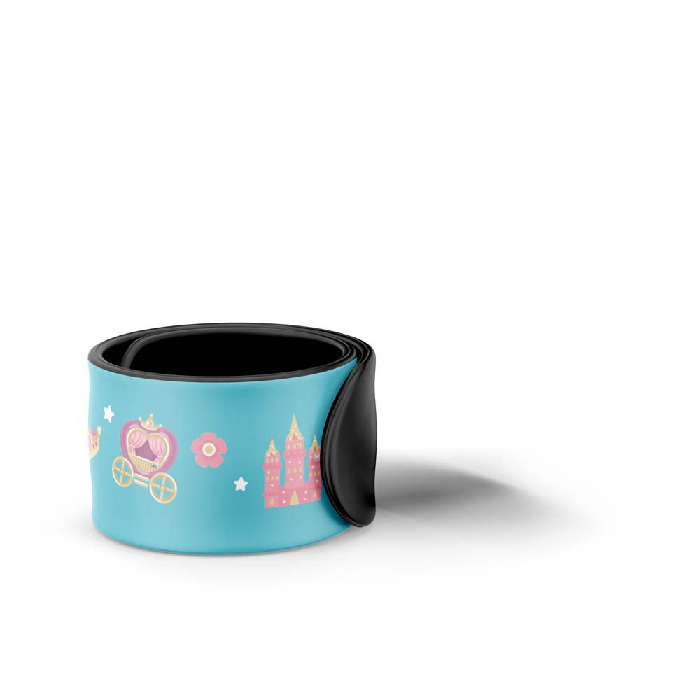 Manouka Junior armband prinses motief, oplaadbaar, in verpakking, zijaanzicht.