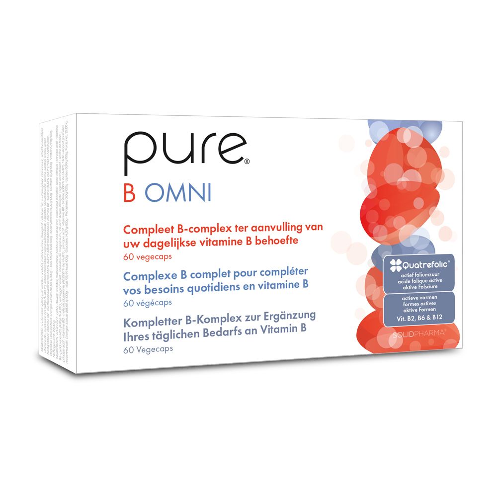 Boîte blanche avec nom du produit et texte. Contient 60 gélules végétales. Logo Quatrefolic.