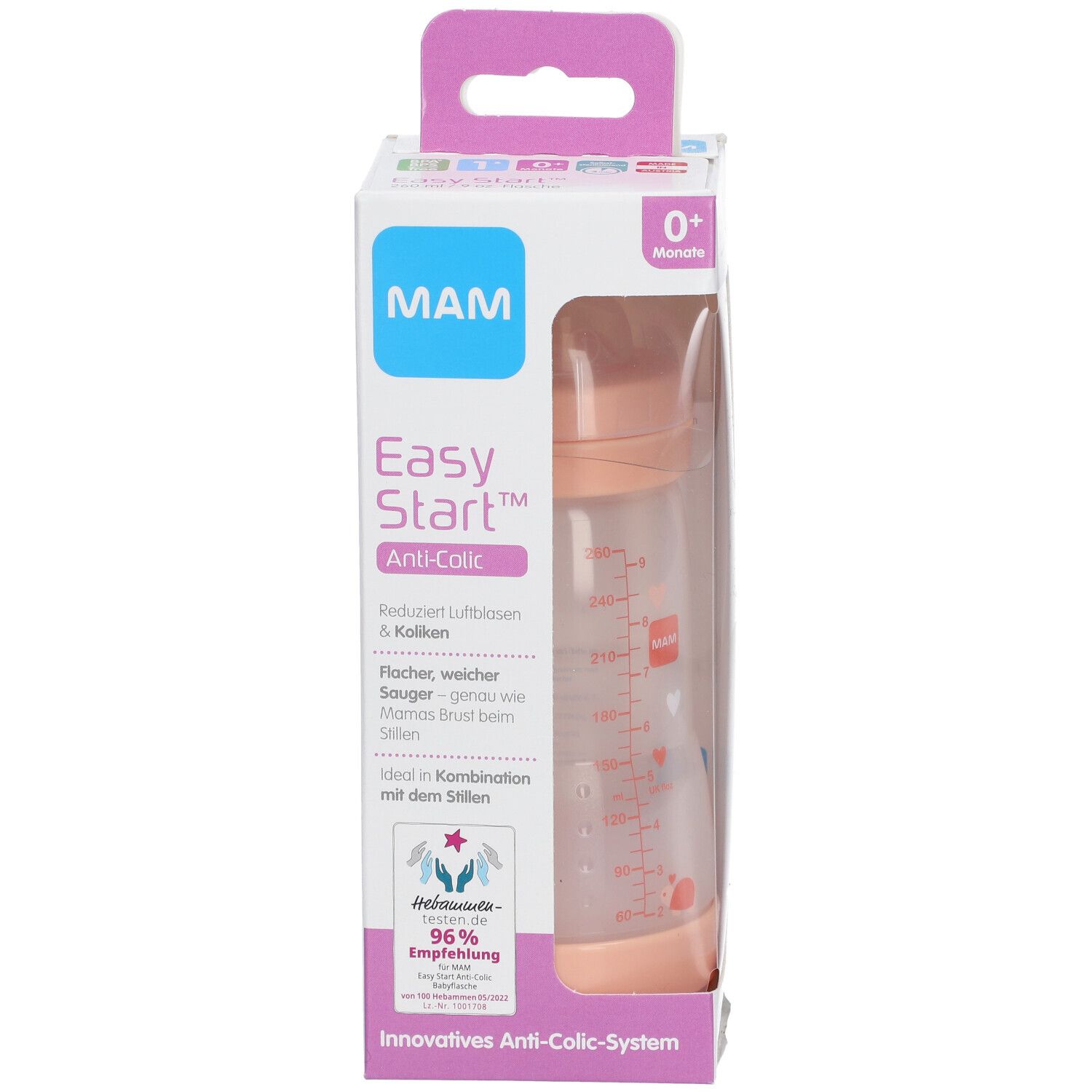 MAM Easy Start™ Anti-Colic Zuigfles Roze 260ml