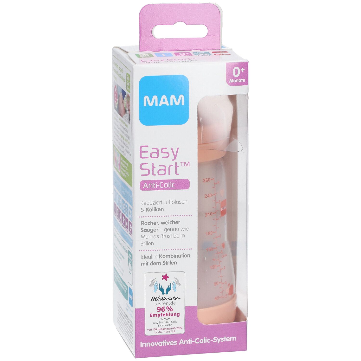 MAM Easy Start™ Anti-Colic Zuigfles Roze 260ml