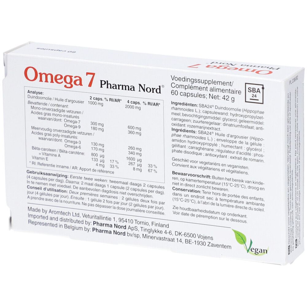 Pharma Nord Omega 7 | duindoornextract | Droge slijmvliezen, menopauze