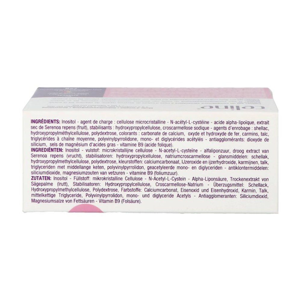 Onderkant van de Celine® doos. Lijst van ingrediënten in het Duits, Frans en Nederlands.