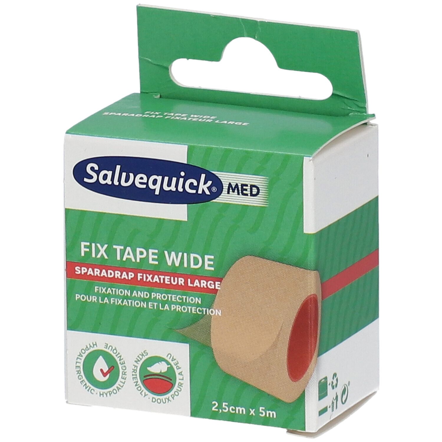 Salvequick® Med Fix Tape Wide Refill 2,5 cm x 5 m