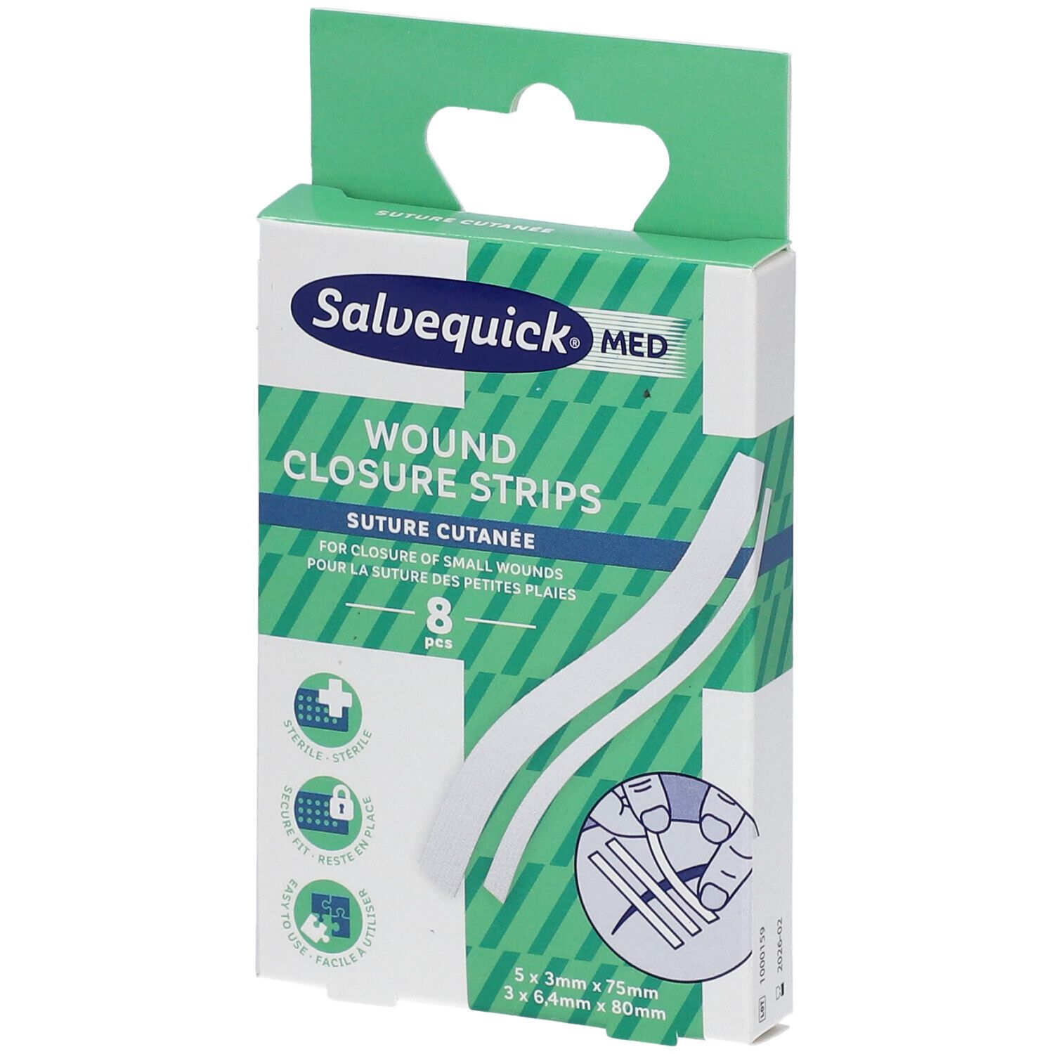 Salvequick Med Wound Closure Strips Pc S Farmaline Be