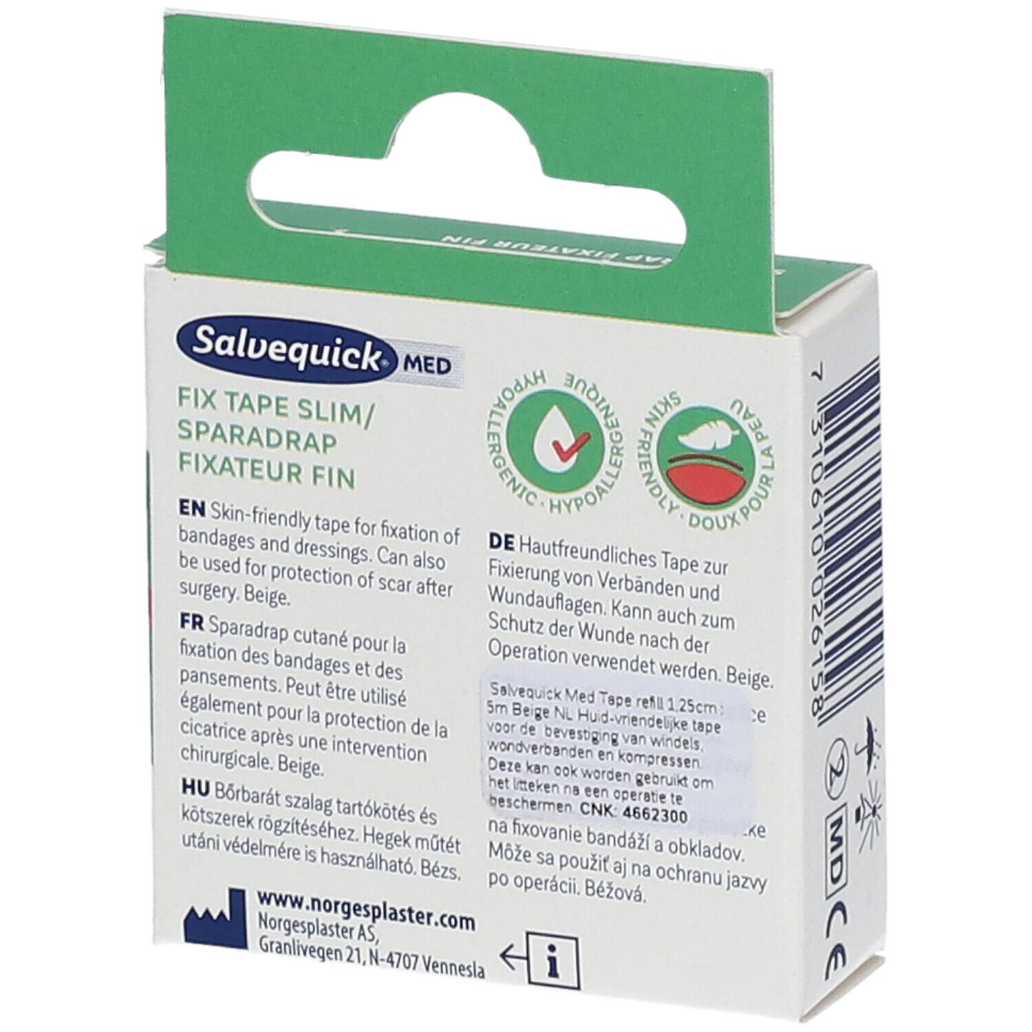 Salvequick® Med Fix Tape Refill 1,25 cm x 5 m