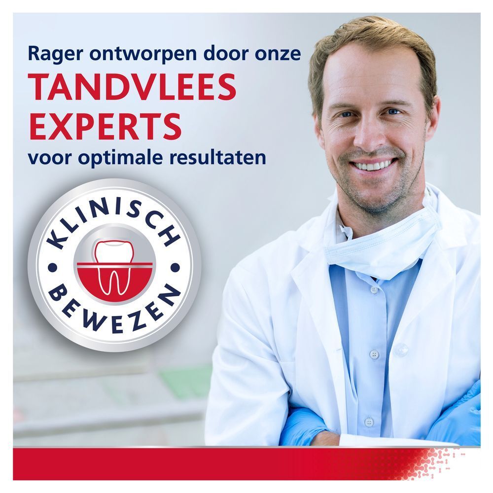 PARODONTAX Interdentale borstels, 0,6 mm, 3 stuks. Verpakking van 6. Blauwgroen handvat, witte borstelharen.