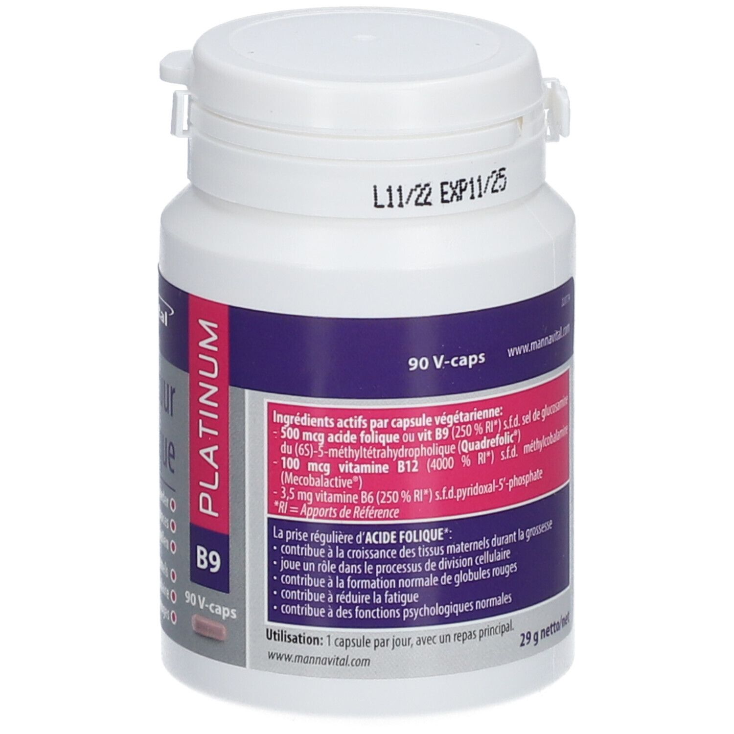 Mannavital Acide Folique Platinum