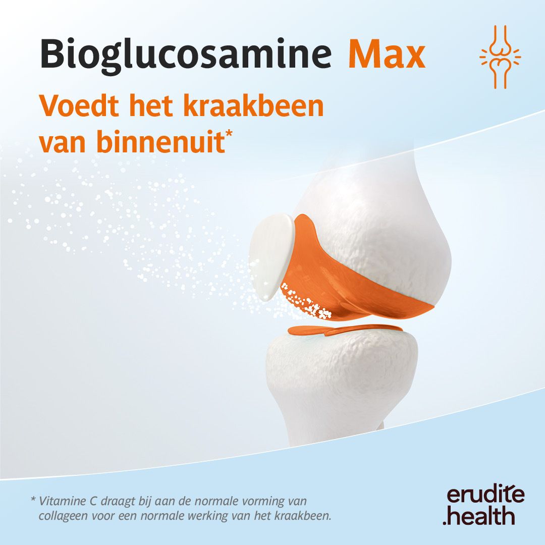 Bioglucosamine Max: N°1 op de markt, aanbevolen door artsen, 1 inname per dag, ingrediënten van natuurlijke oorsprong.
