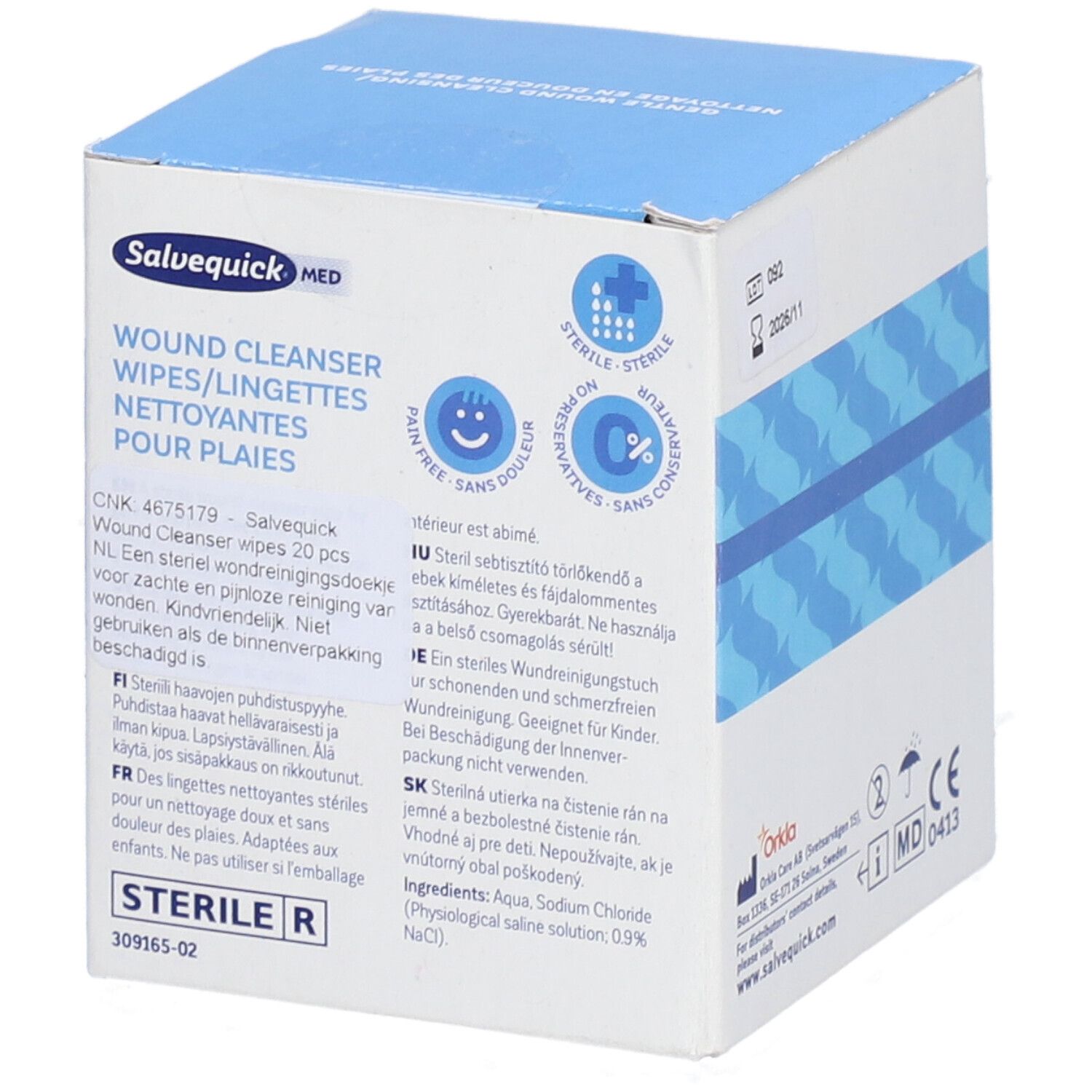 Salvequick Med Wound Cleanser Wipes