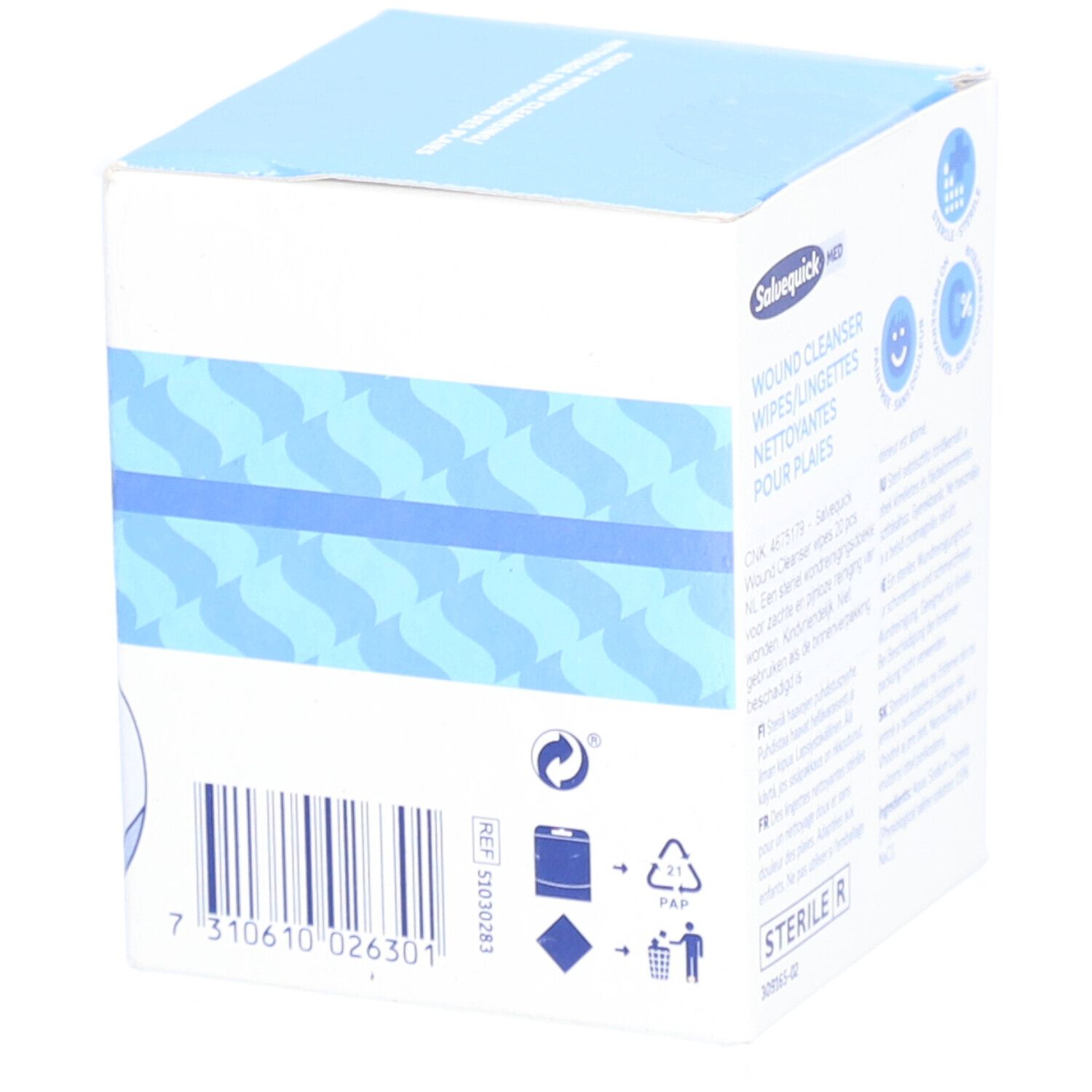 Salvequick Med Wound Cleanser Wipes