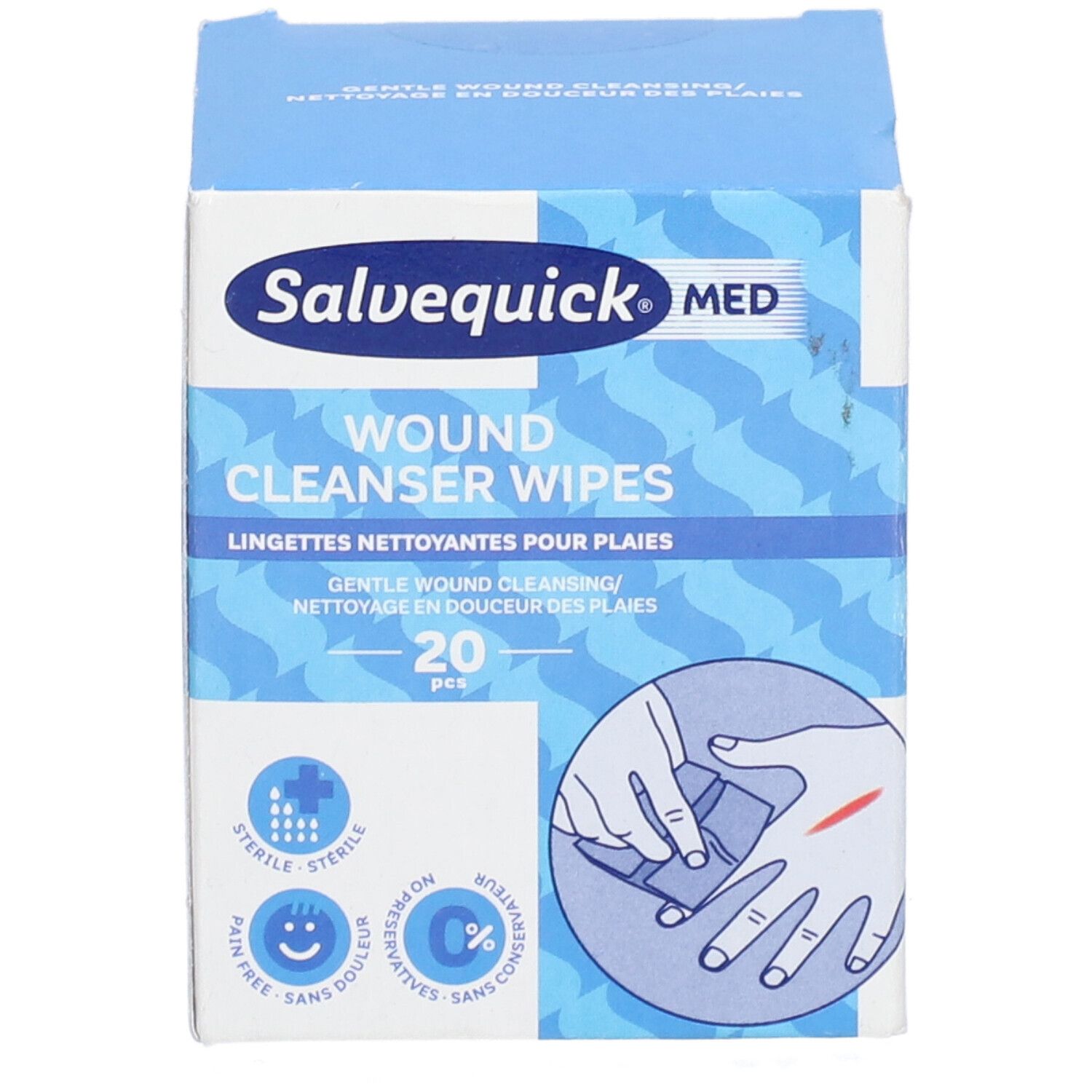 Salvequick Med Wound Cleanser Wipes