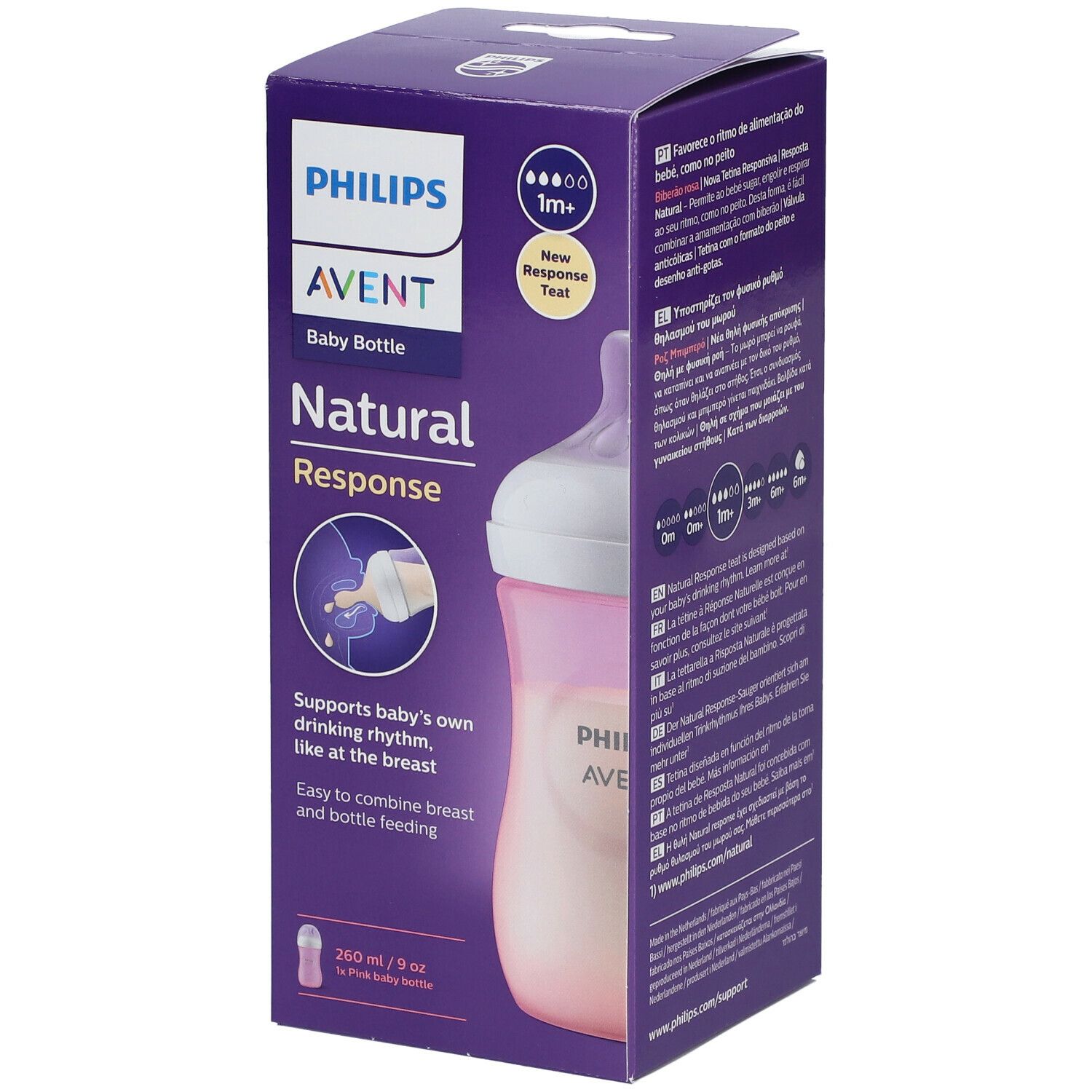 Philips Avent Natural Response Zuigfles Roze SCY903/11