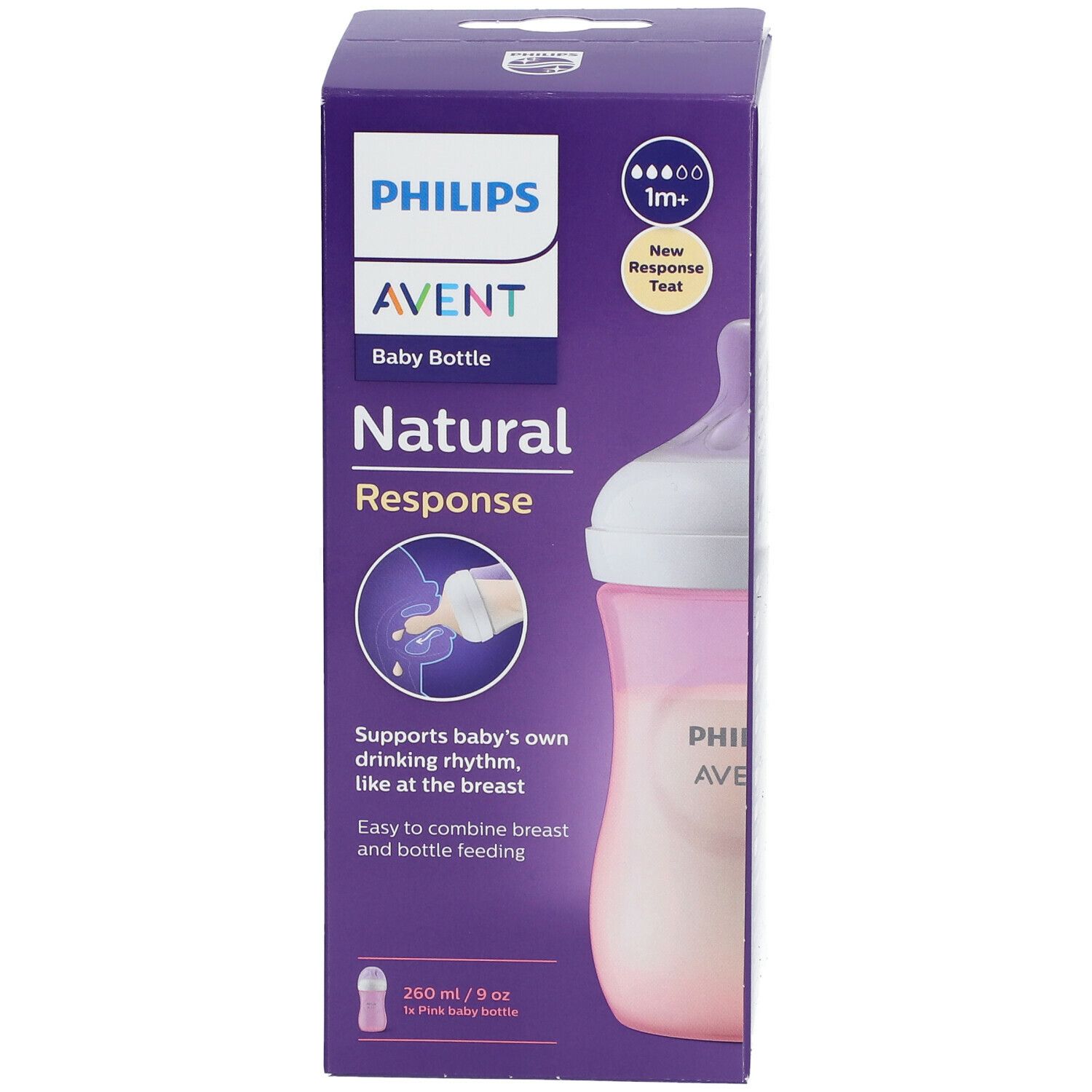 Philips Avent Natural Response Zuigfles Roze SCY903/11