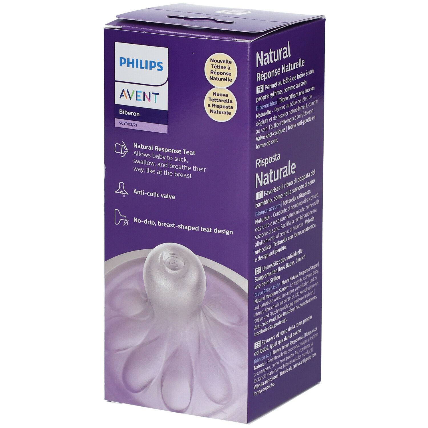 Philips Avent Natural Response Zuigfles Blauw SCY903/21