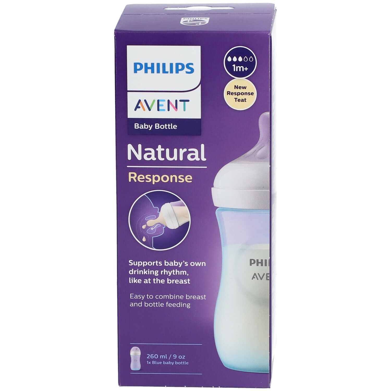 Philips Avent Natural Response Zuigfles Blauw SCY903/21