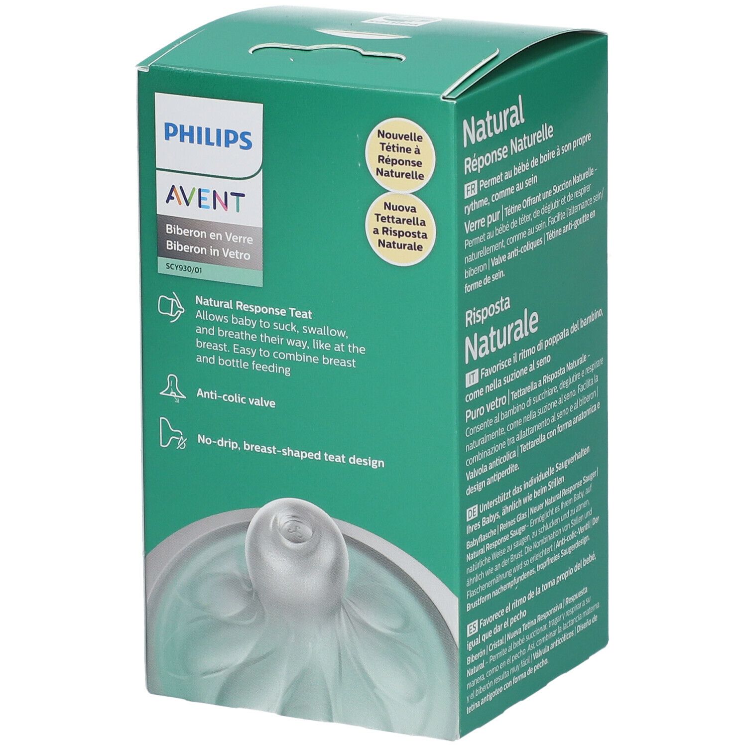 Philips Avent Natural Response Glazen Zuigfles SCY930/01