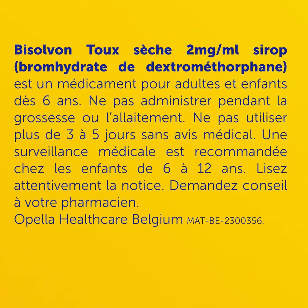 Bisolvon® Toux Sèche 2 mg/ml | Sirop pour la Toux
