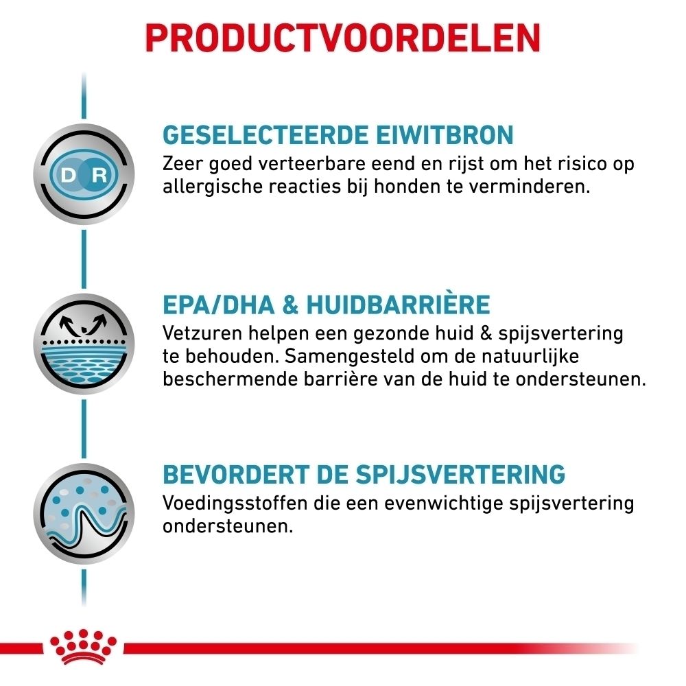Productvoordelen: Geselecteerde eiwitbron, EPA/DHA & huidbarrière, Bevordert de spijsvertering.