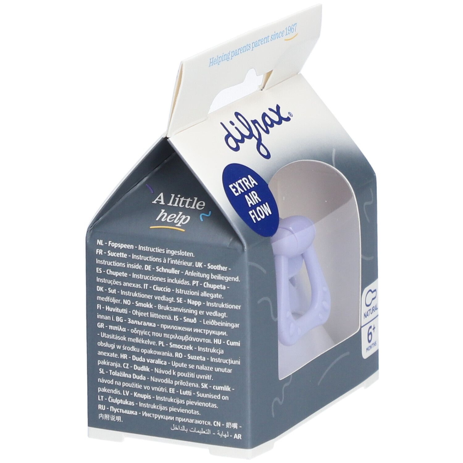 DIFRAX Tétine édition spéciale violet naturel améthyste 6m+
