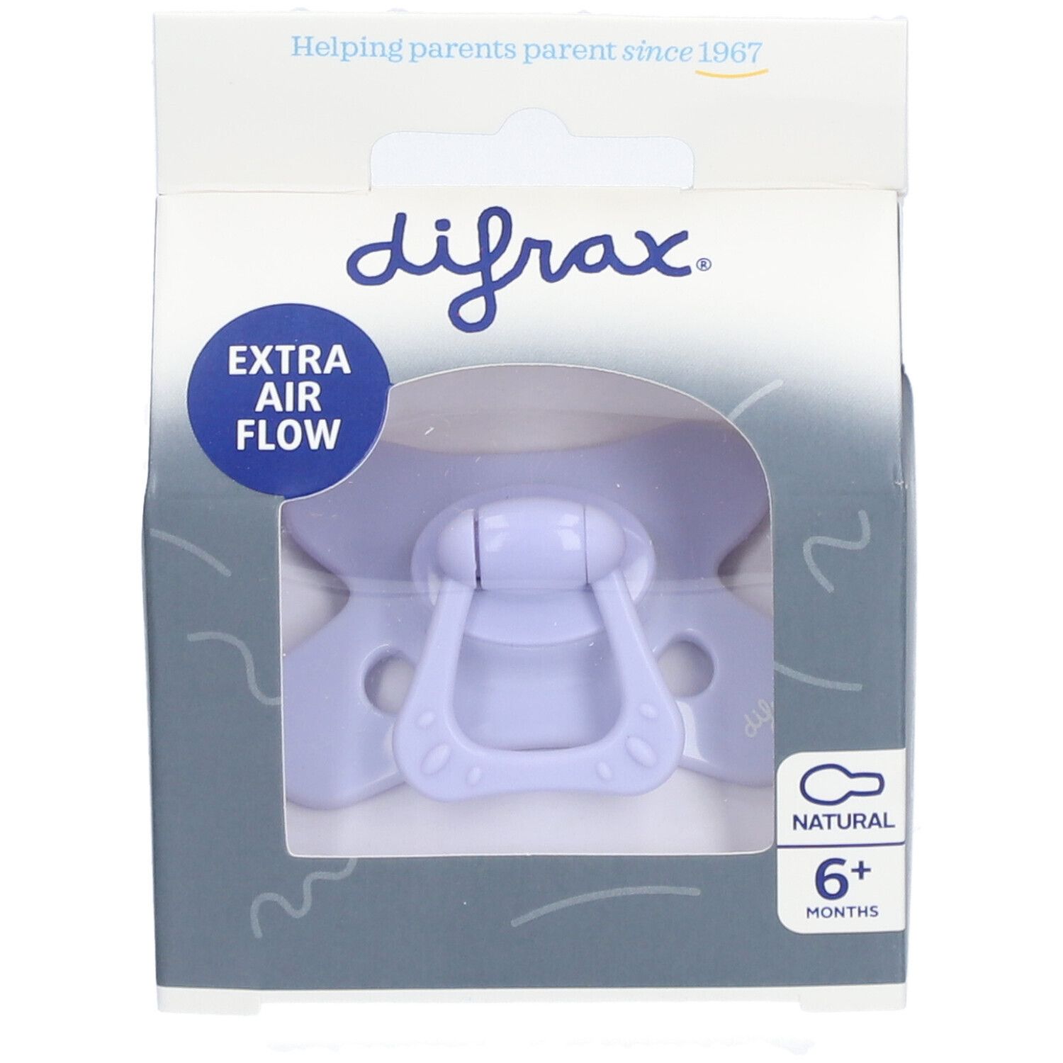 DIFRAX Tétine édition spéciale violet naturel améthyste 6m+