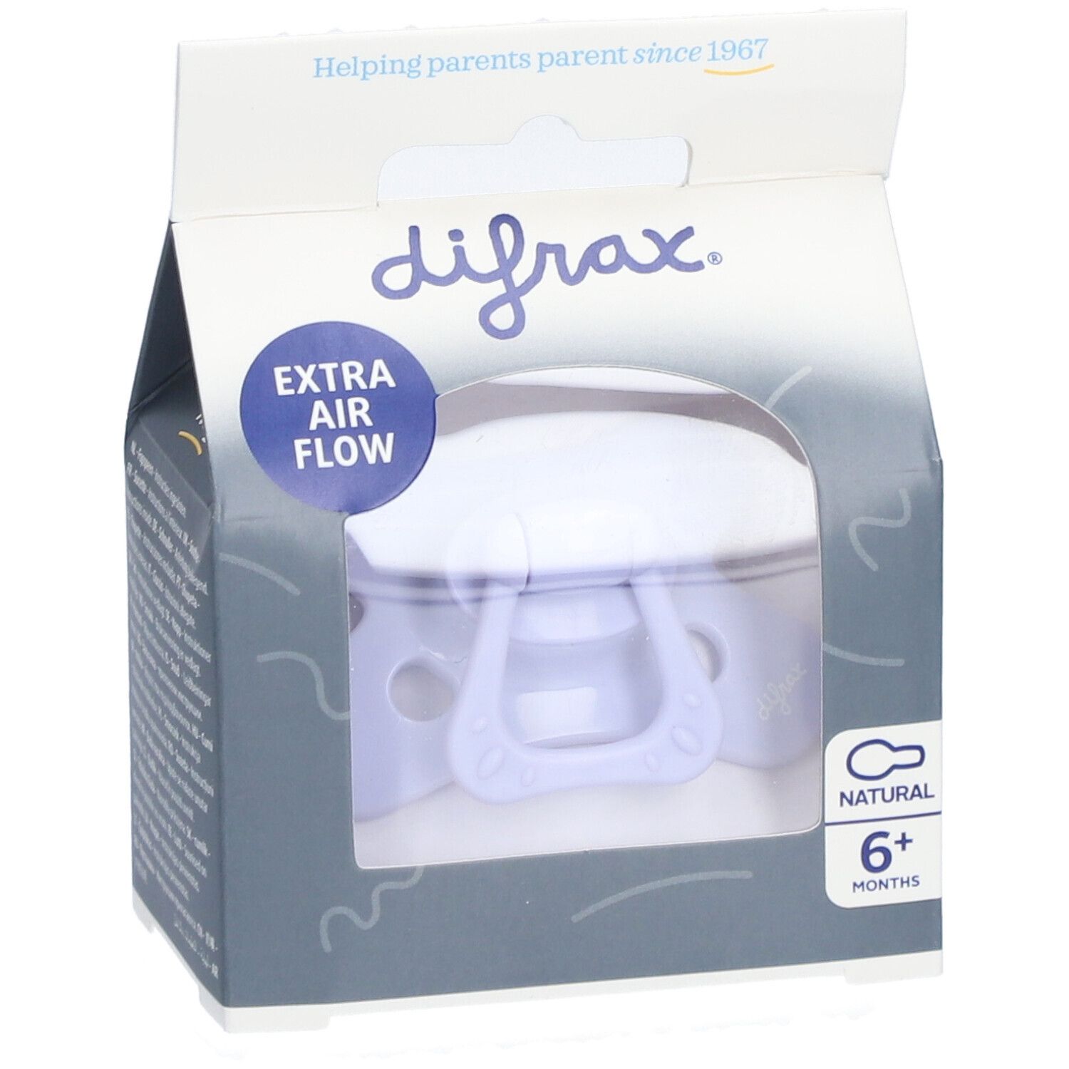 DIFRAX Tétine édition spéciale violet naturel améthyste 6m+