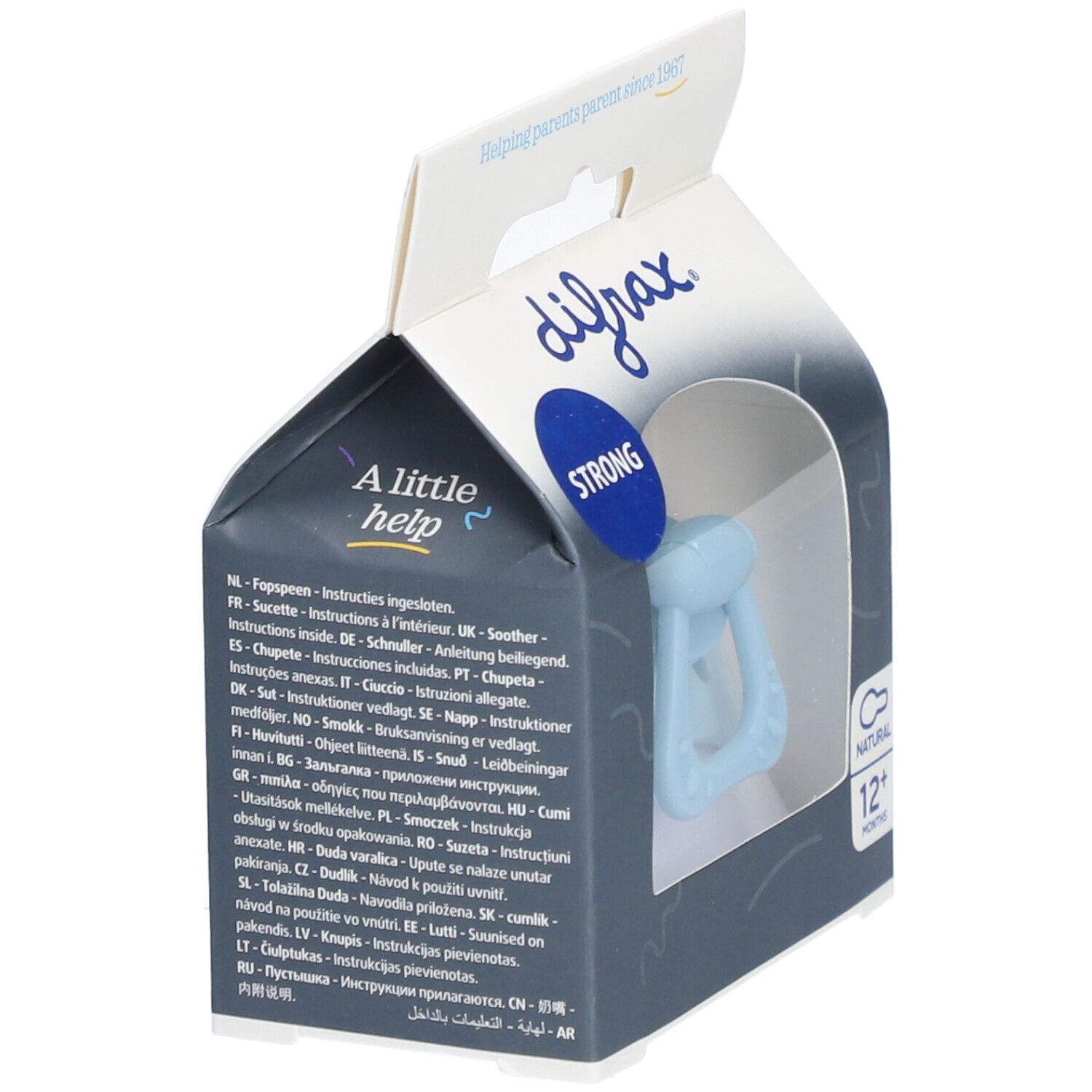 DIFRAX Tétine édition spéciale topaze bleue naturelle 12m+