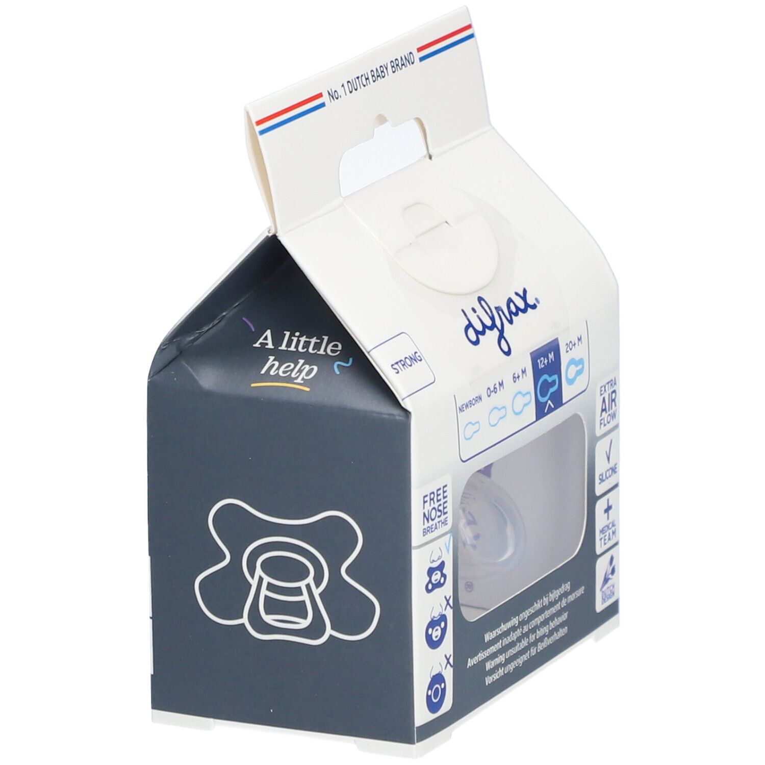 DIFRAX Tétine édition spéciale topaze bleue naturelle 12m+