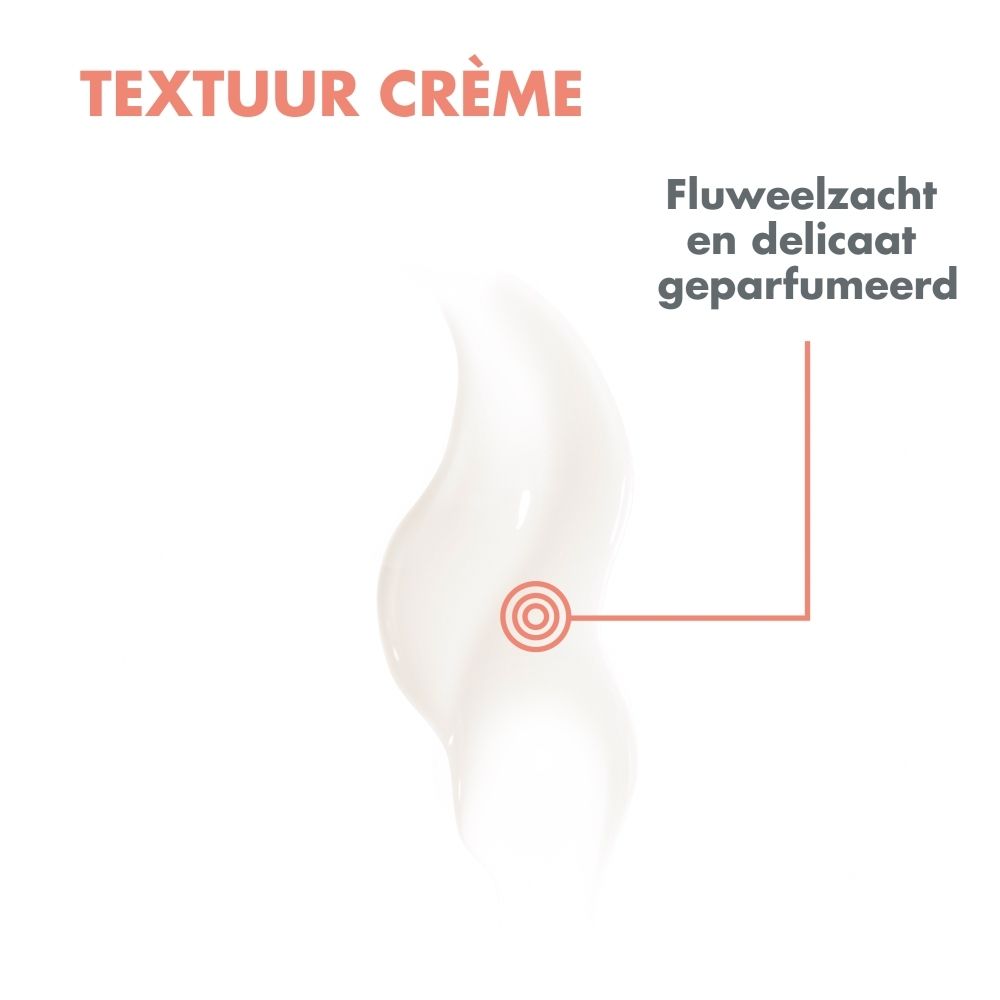 Crèmetextuur. Witte crème met rode markering.
