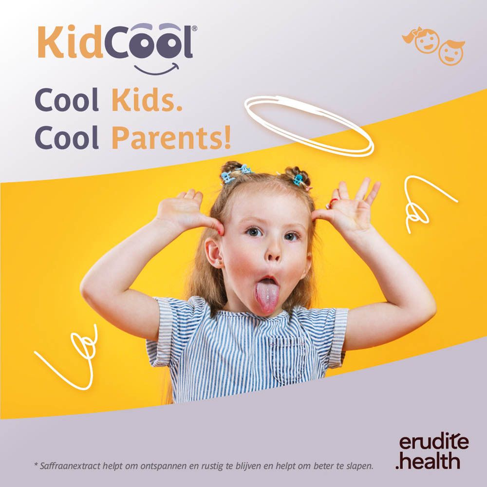 Kartonnen doos met koala-illustratie en productinformatie in het Nederlands voor 'KidCool'.