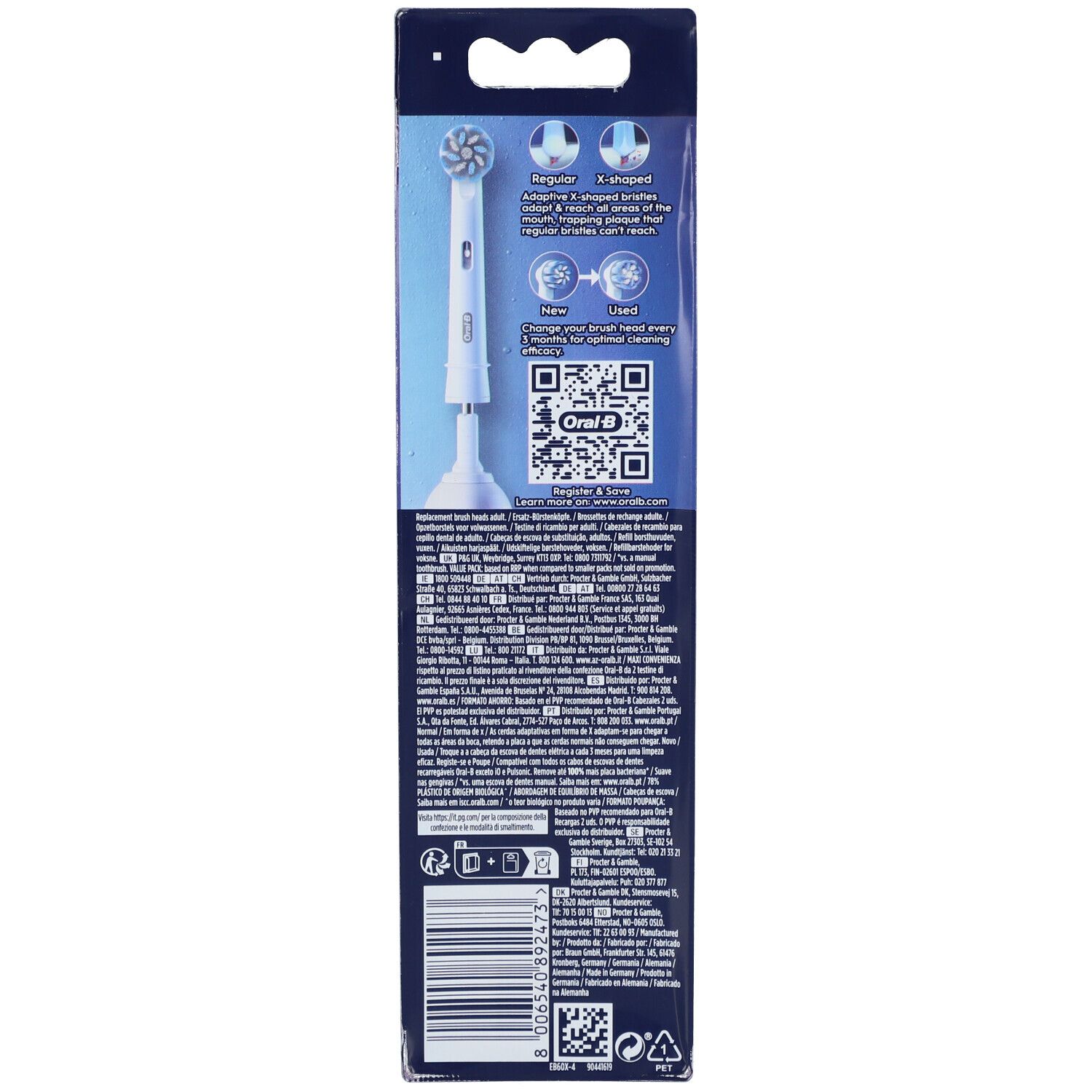 ORAL-B Pro Sensitive Clean Têtes de brosse de rechange x4