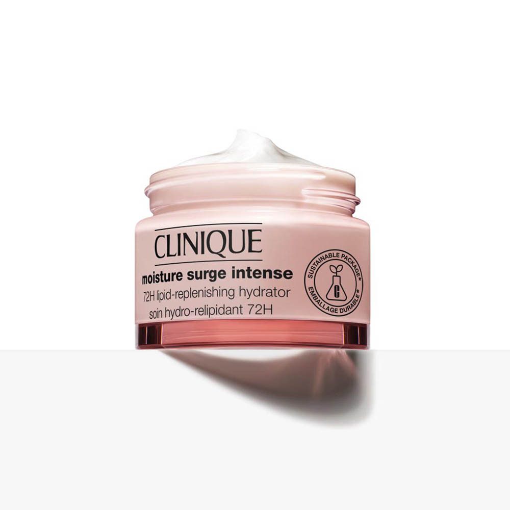 Clinique vochtinbrengende crème in een roze potje.