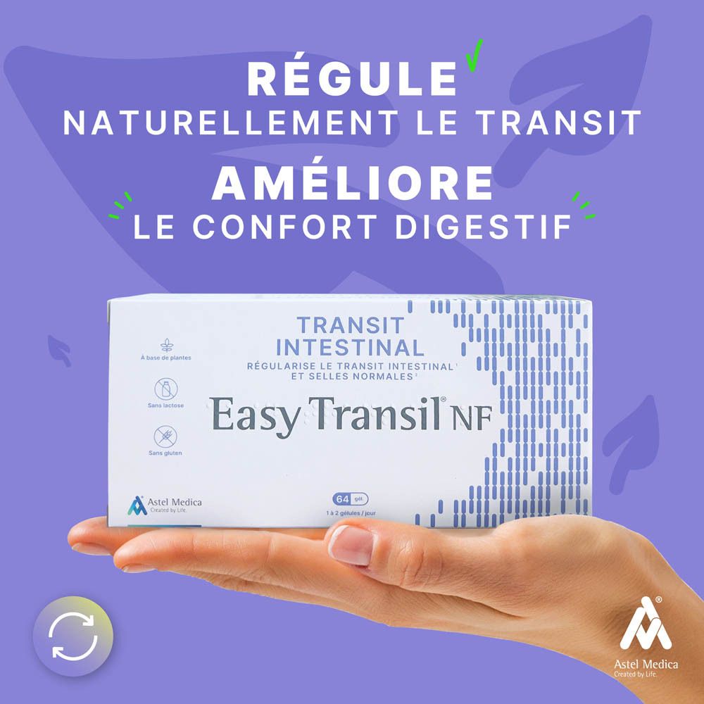 Easy Transil NF Boîte de 32 gélules, étiquetage français, côté.