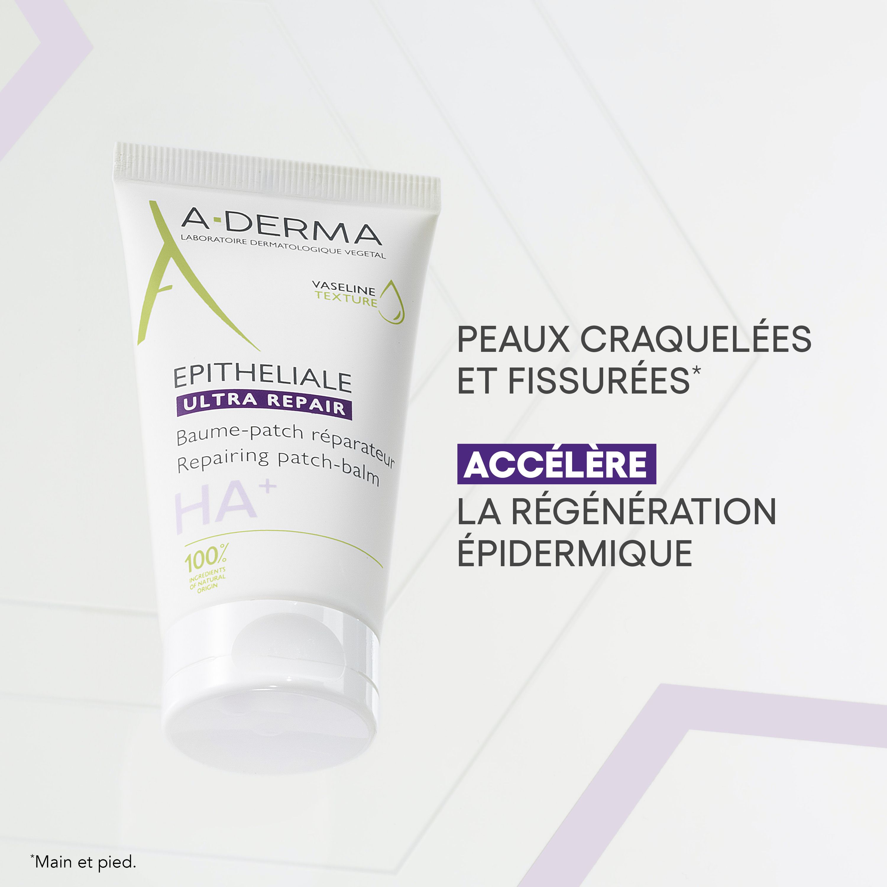 A-Derma Epitheliale Ultra Baume-patch. Emballage. Informations produit. Avantages.