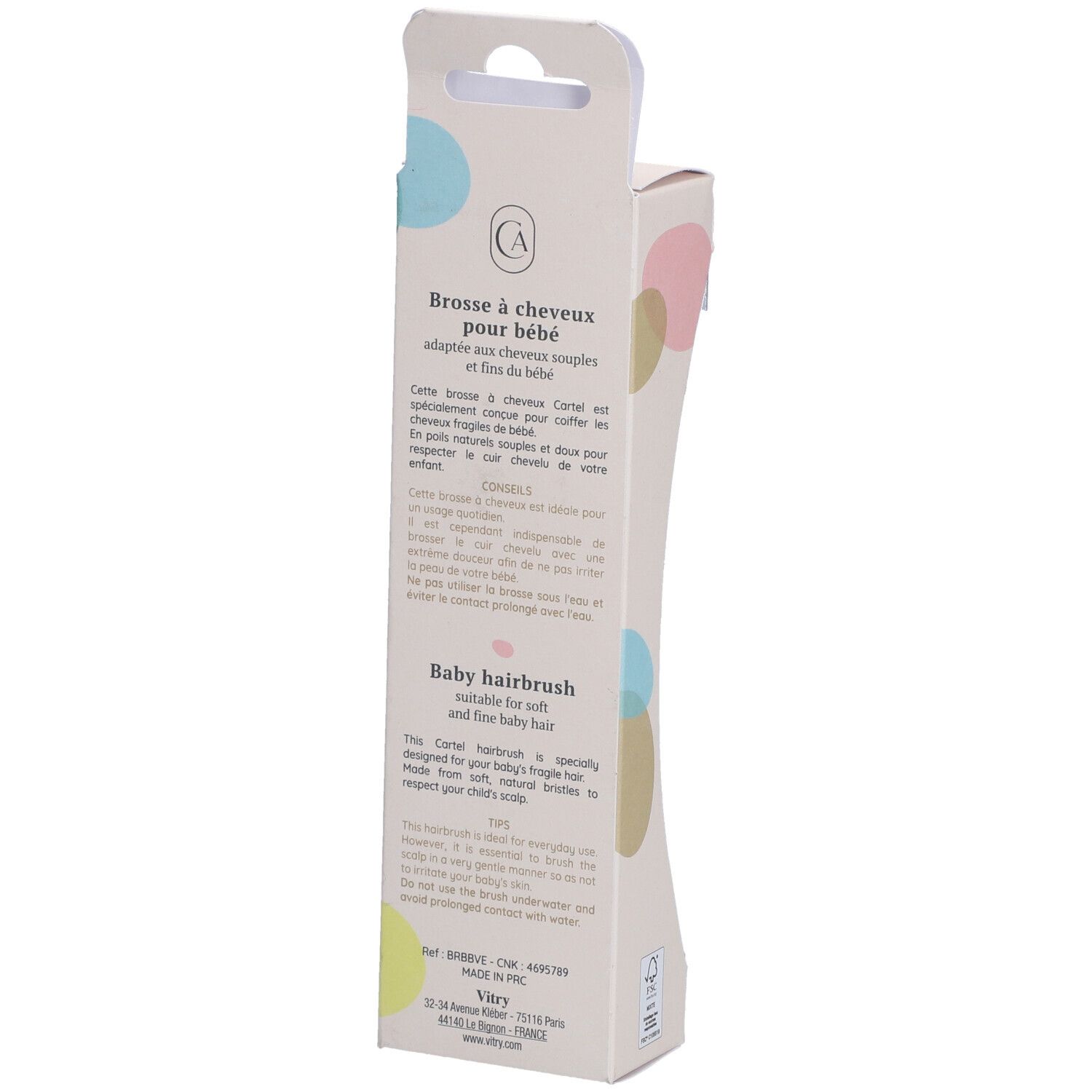 Cartel Brosse Cheveux Bébé Verte