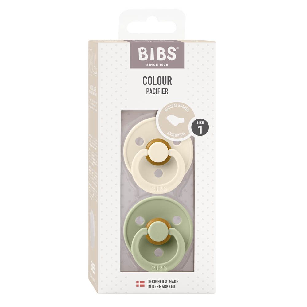 BIBS Fopspeen Anatomic Ivory - Sage 0-6 Maanden