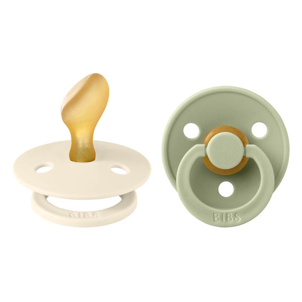 BIBS Sucette Anatomique Ivory - Sage 6-18 Mois