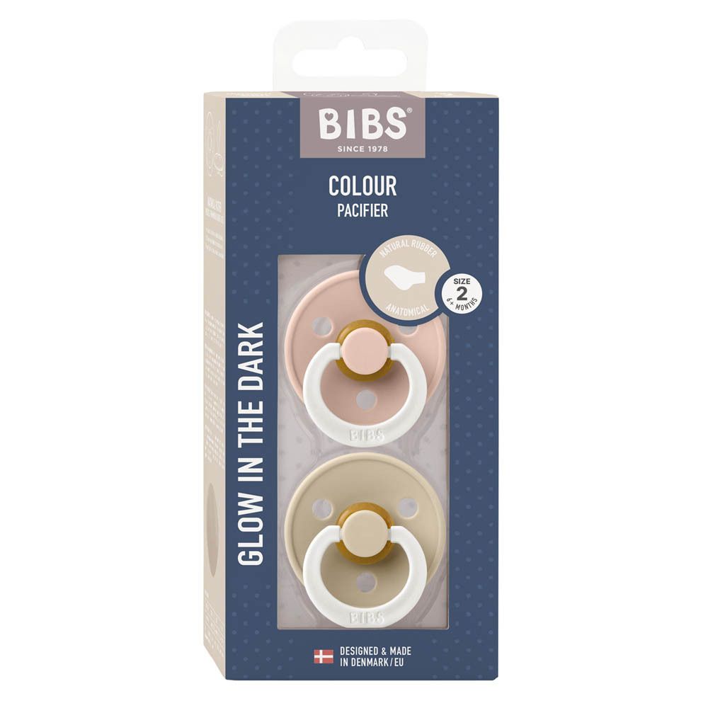 BIBS Sucette Anatomique Glow Vani - Blush 6-18 Mois