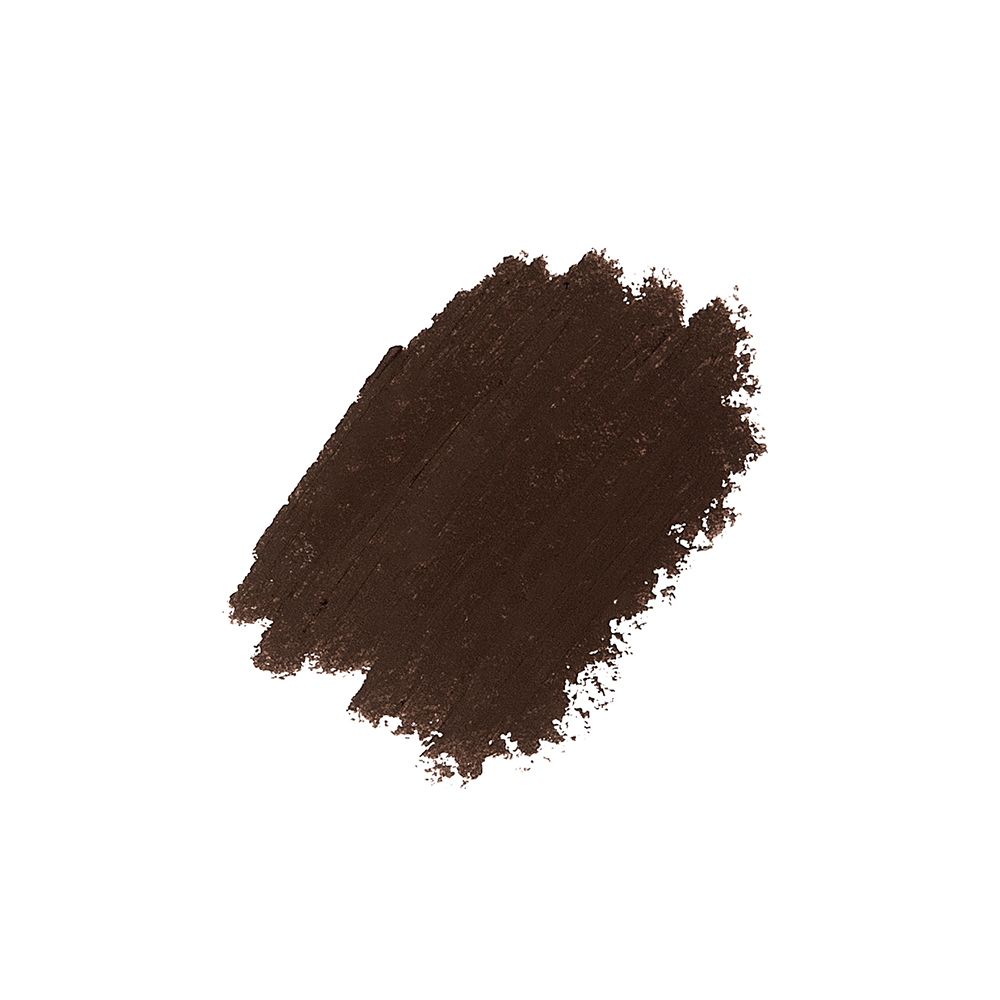 Bruin oogpotloodspoor op witte achtergrond.