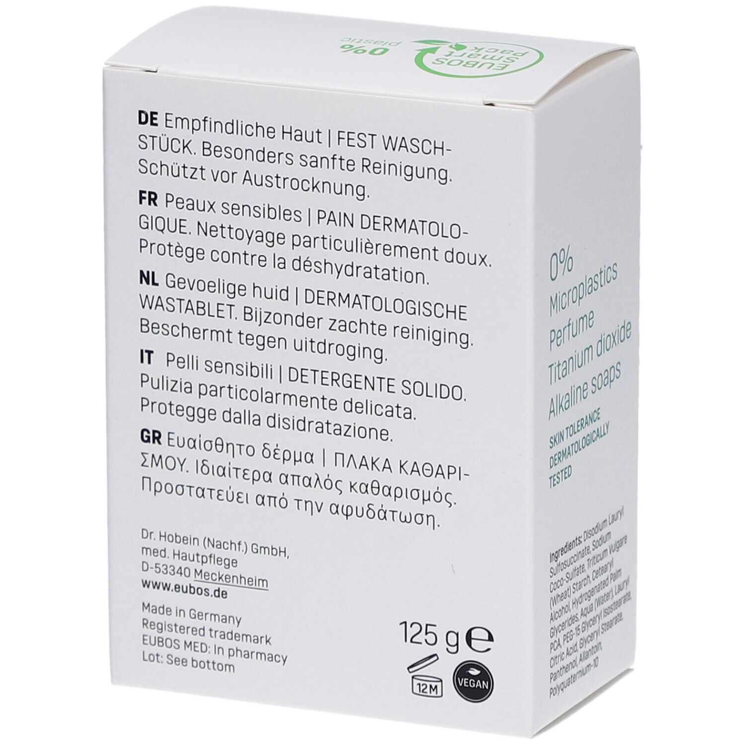 Eubos Sensitive Pain Dermatologique – Pain sans savon pour peau sensible