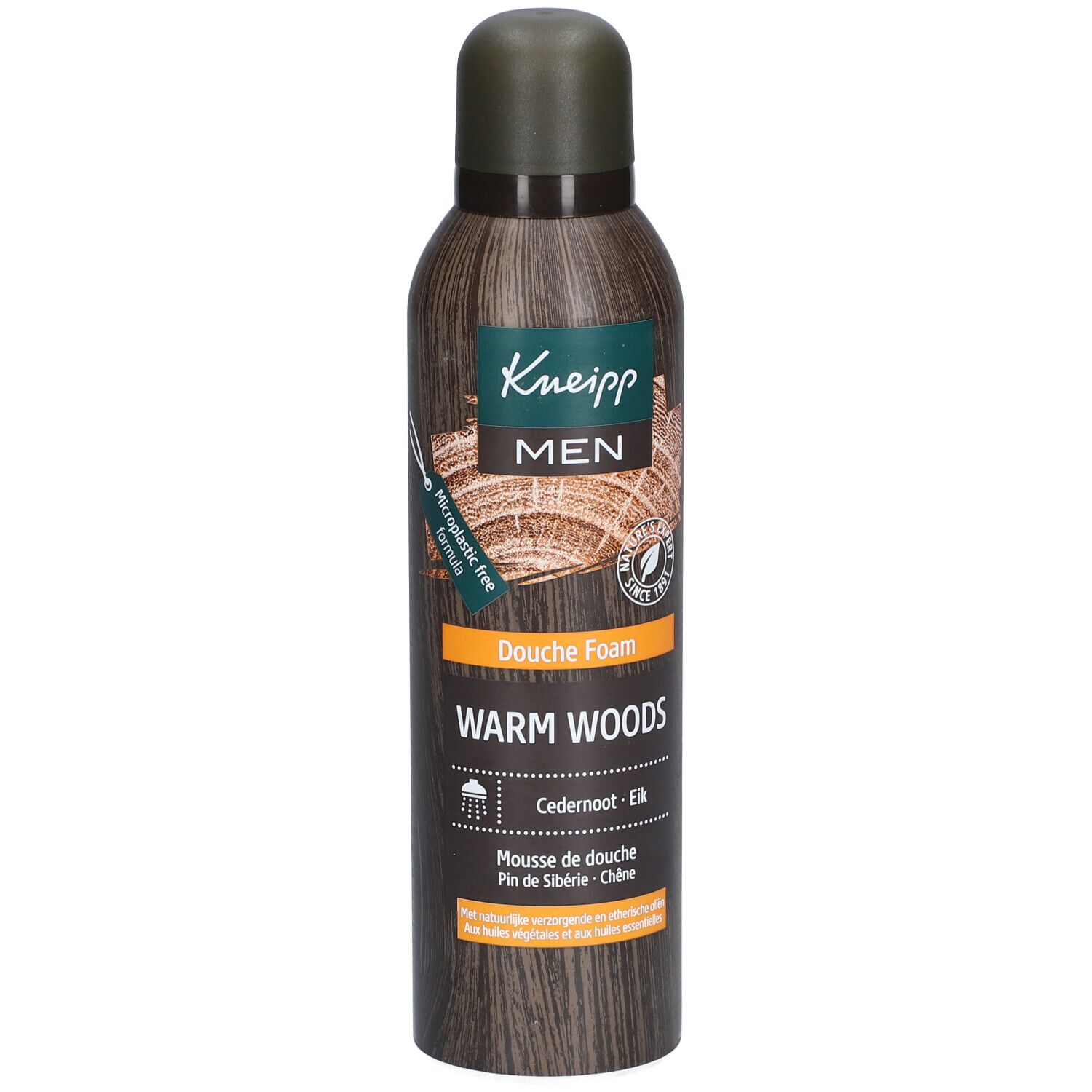 Kneipp Men Warm Woods Mousse de Douche Pin de Sibérie - Chêne