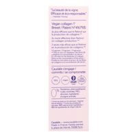 Dos de l'emballage Caudalie. Texte multilingue. Inscription: Resveratrol-Lift, Instant Firming Serum.