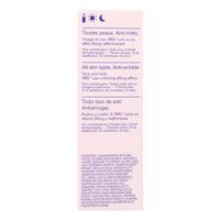 Dos de l'emballage Caudalie. Texte multilingue. Inscription: Resveratrol-Lift, Instant Firming Serum.