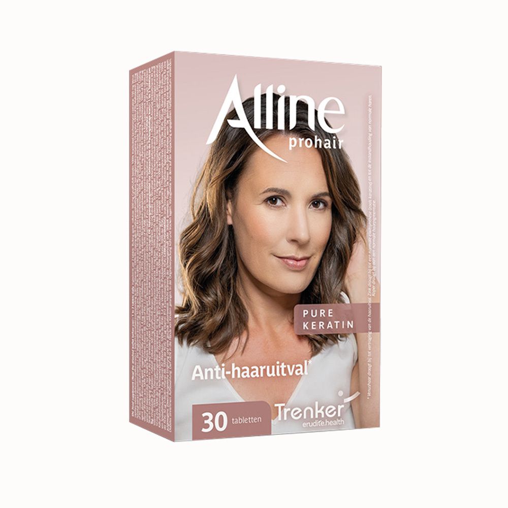 Doos Alline Prohair 30 tabletten tegen haaruitval.