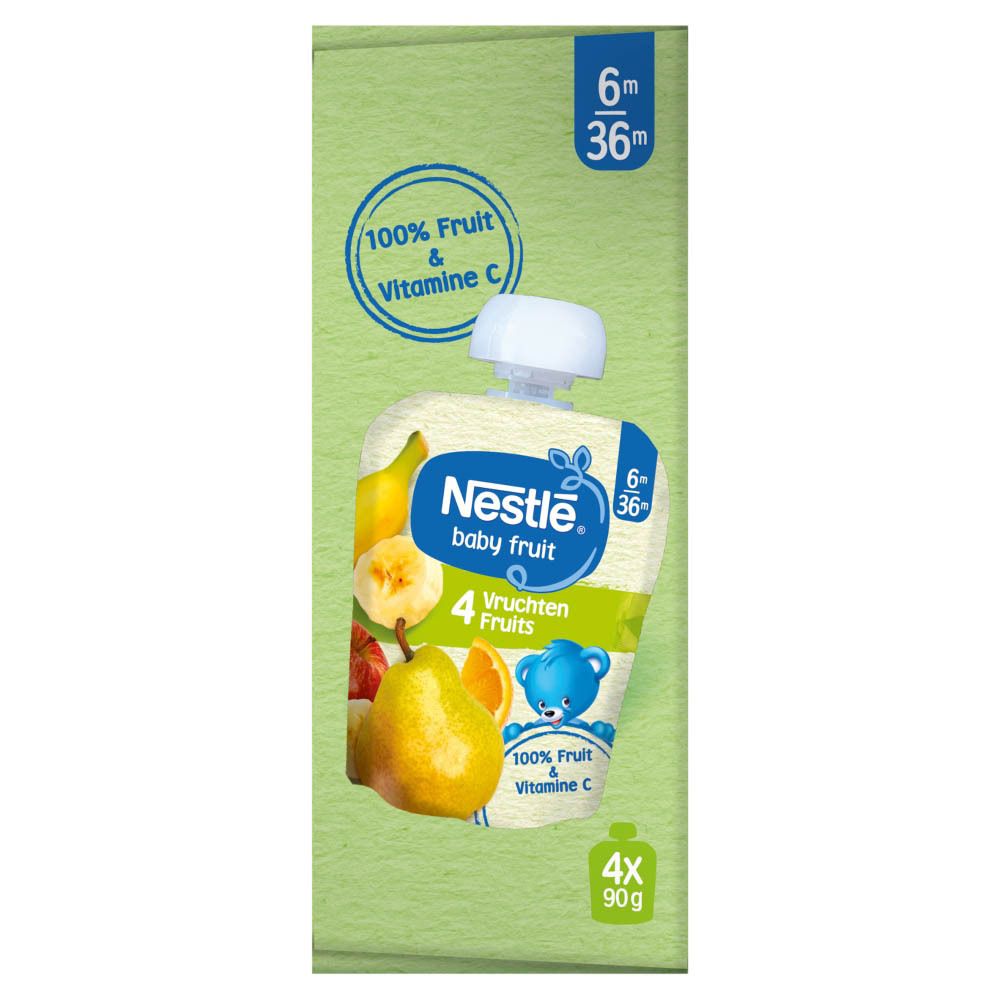 NESTLE Baby Fruit® drinkflesje met 4 vruchten. Bevat vitamine C. 6m+.
