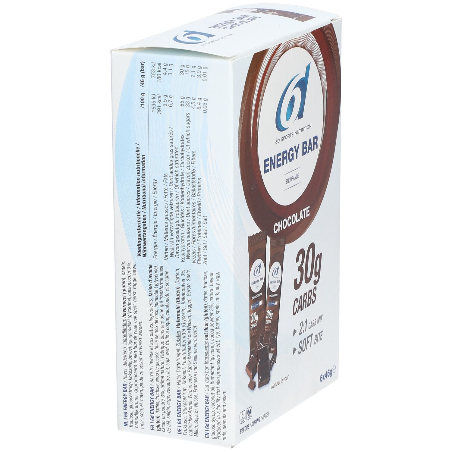 6D Sports Nutrition Energy Bar Chocolate