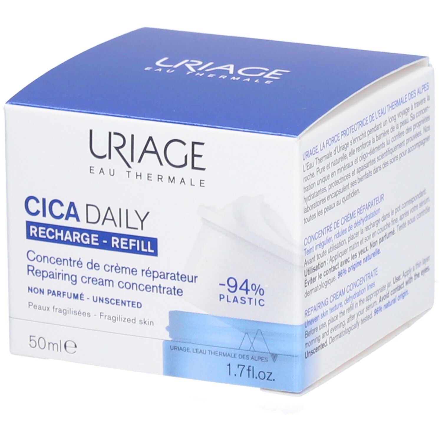 Uriage CICA Daily Geconcentreerde Herstellende Crème Navulverpakking