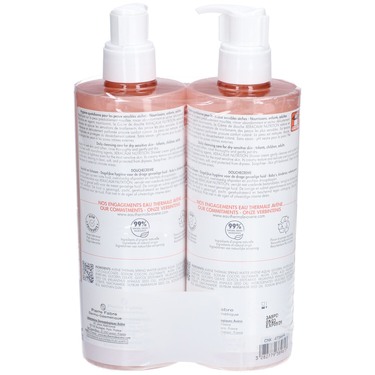 Avène Xeracalm Nutrition Douchecrème DUO
